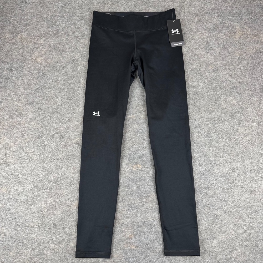 Under Armour Cold Gear Compression Tech Leggings 28" Black Womens Small S